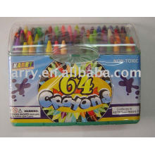 64 colors crayon with plastic box